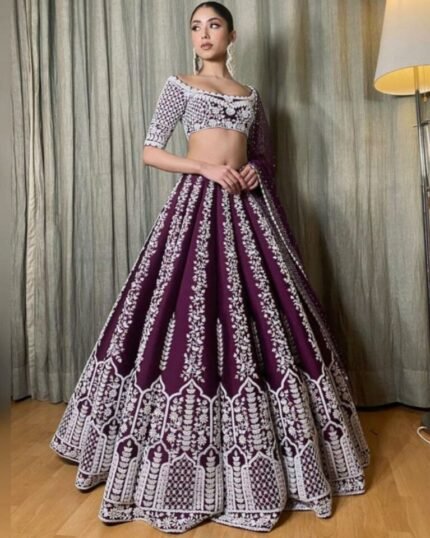 Latest Purple Color Lehenga Choli