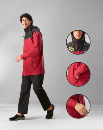 Classic Red And Black Rainwear