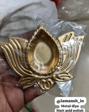 Metal gold polish diya for Diwali navratri festival Decoration and return gifting