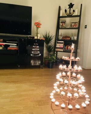 2.5 ft Height Diya Stand for Diwali Decoration / 77 Tea Light Candle Holder Iron Stand for decorating your Events & Home