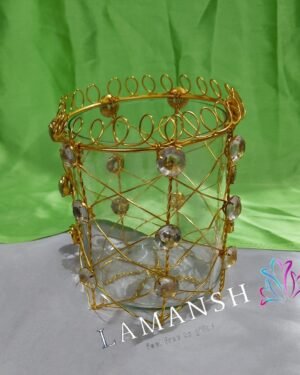 (Pack of 1) Tealight Candle Holder Glass Crystal Tea Light Candle Holders Votive Stand for Home Indoor Outdoor Table Top Centerpiece Decoration