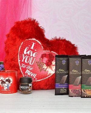 Pillow, Chocolates With Mug & Coffee