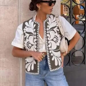 Lore Embroidered Vest Summer Top